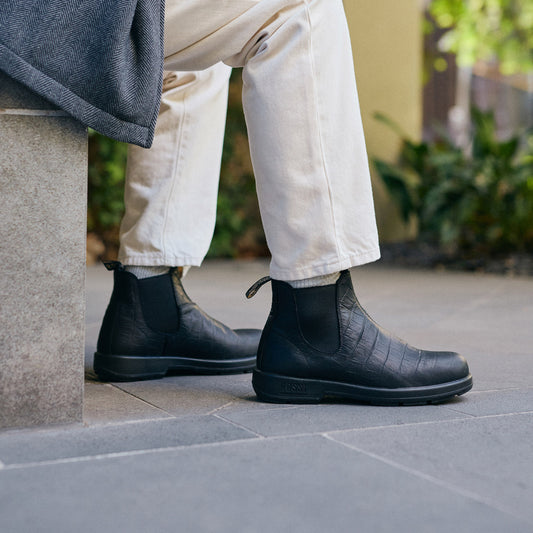 404 Spinifex Boot Black Croc