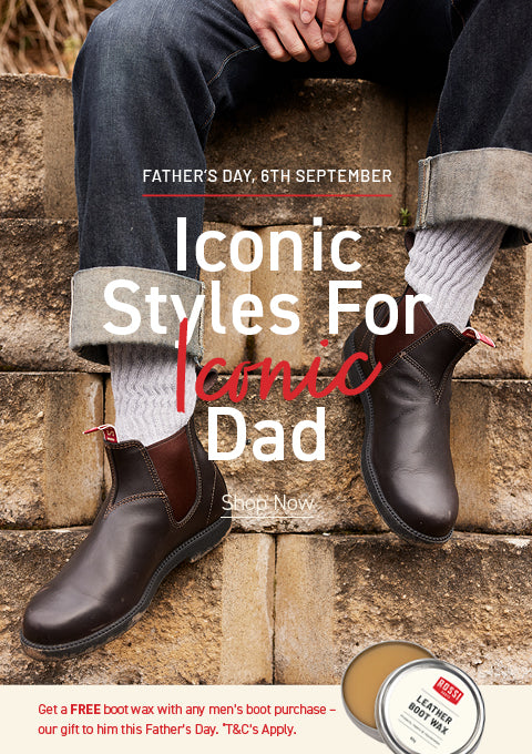 Father's Day style callout, shop Rossi Boot's bestselling styles, made for dad and all his hobbies. 