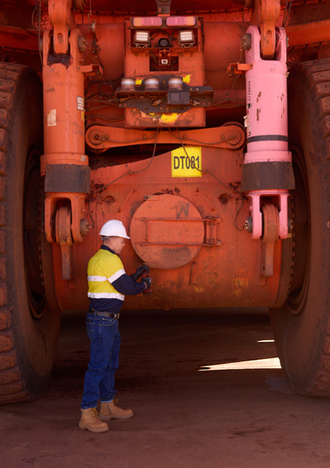 Rossi IronLite boots being worn on the job at Mines in Australia